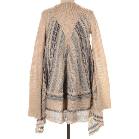 Free People Lurex Cascading Waterfall Cardigan Sweater - Picture 3 of 7